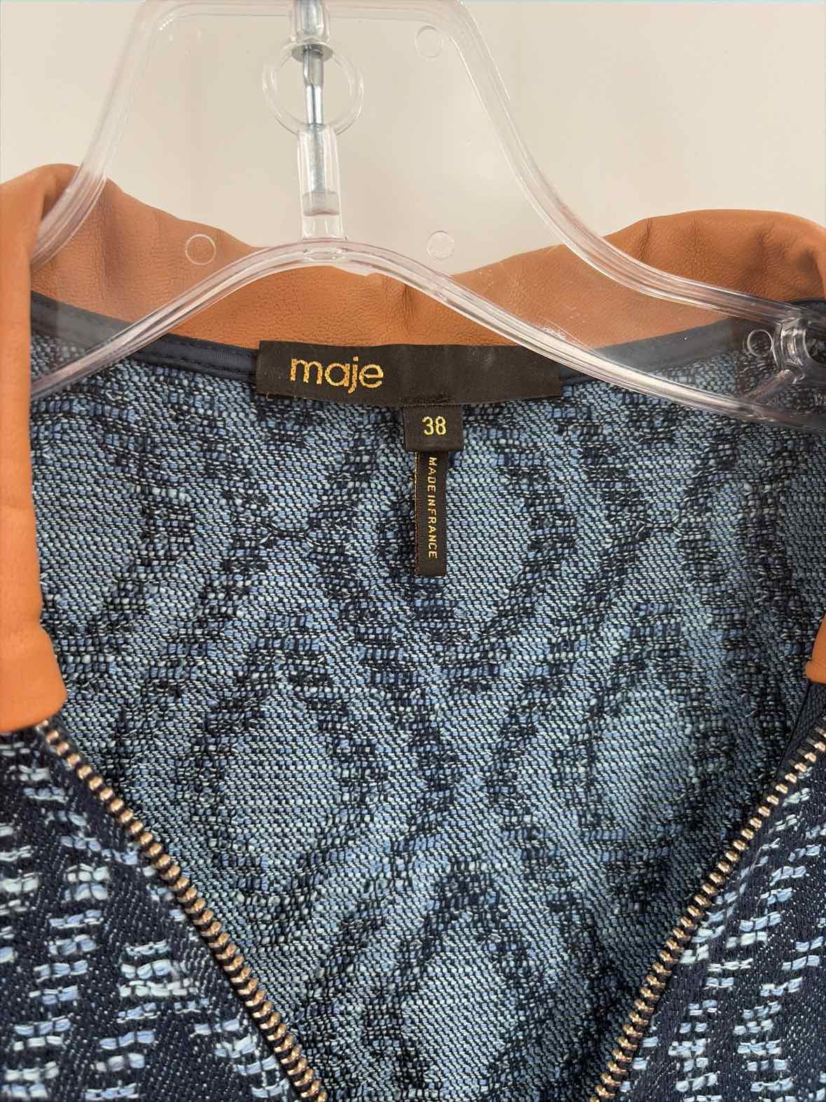 Pre-Owned Maje Blue Size 38 Short Short Sleeve Dress