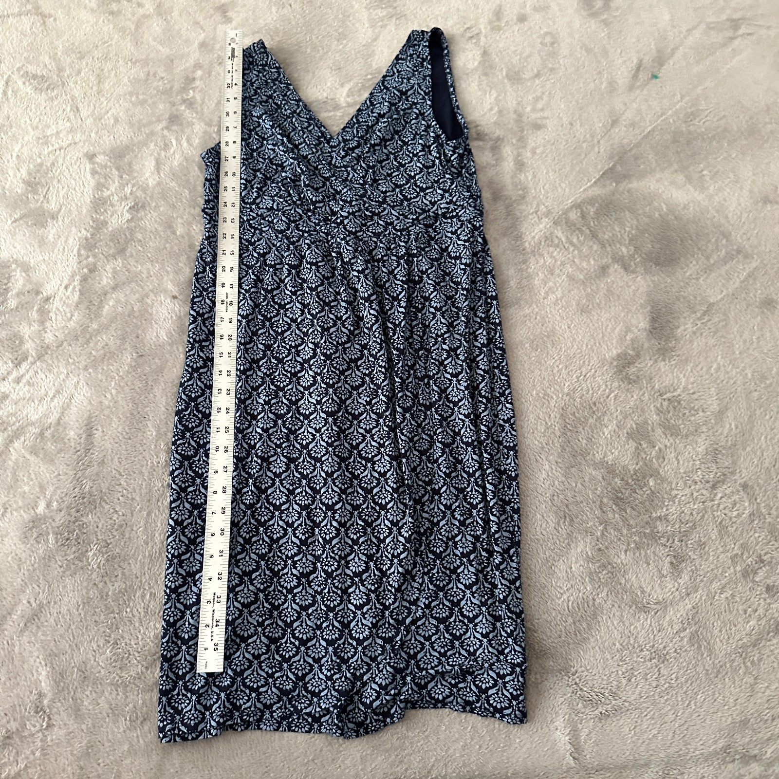 Fresh Produce Navy Blue Sleeveless Midi Dress Women’s MEDIUM Beachy Sundress