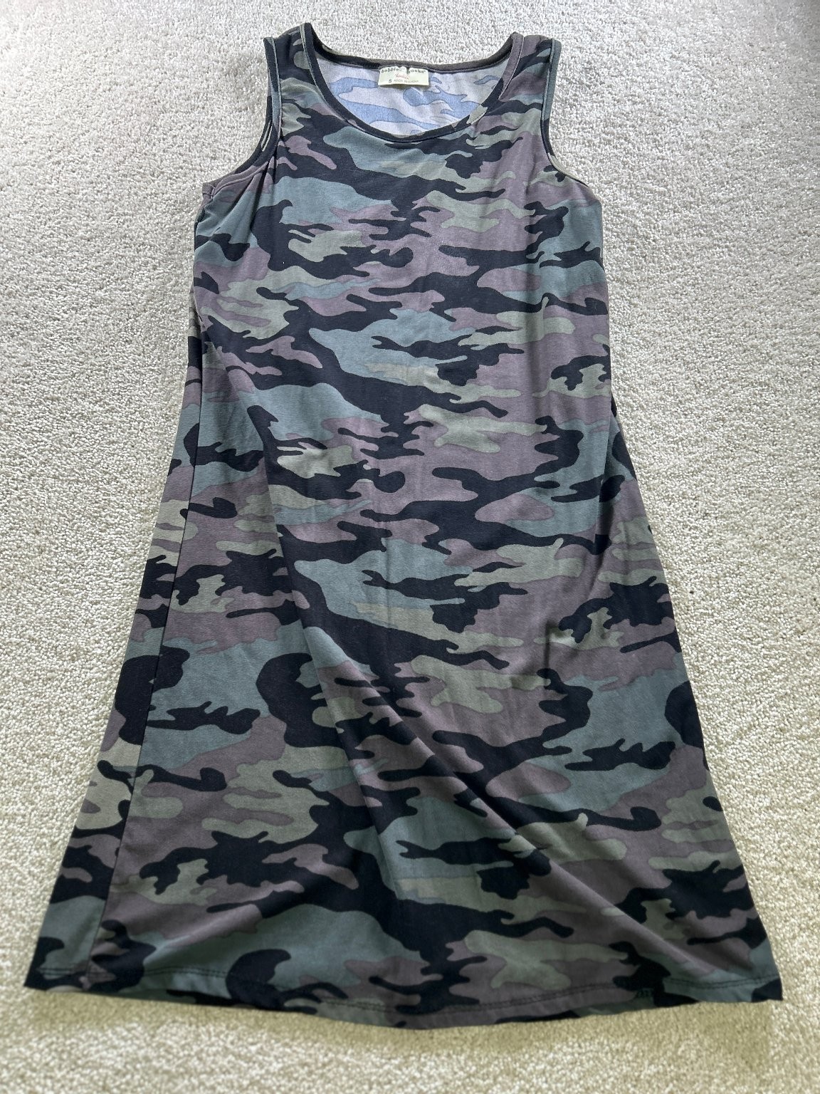 Bobbie Brooks Women’s Camo Sleeveless Tank Dress Small