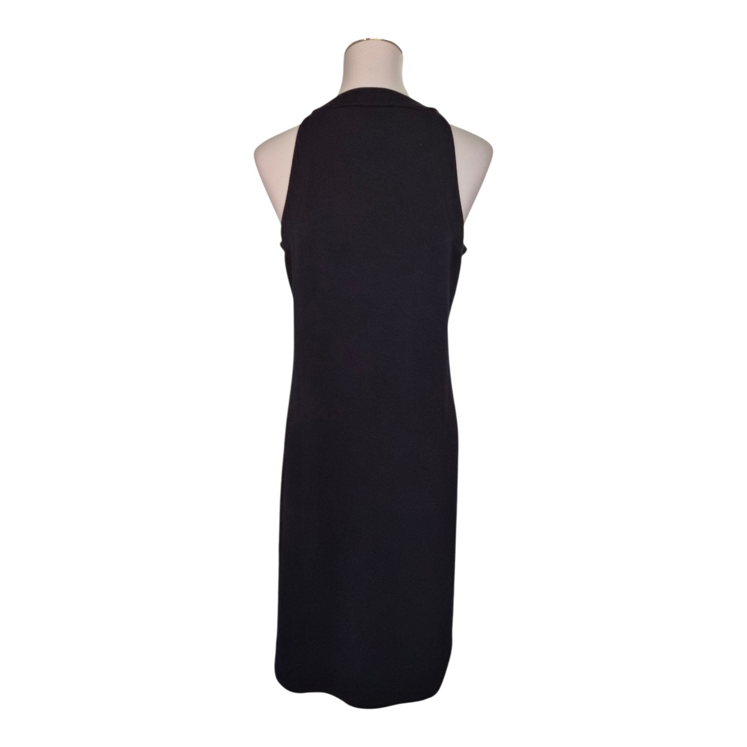 SPANX AirEssentials Sleeveless Black Maxi Dress Side Slit Stretch Size M