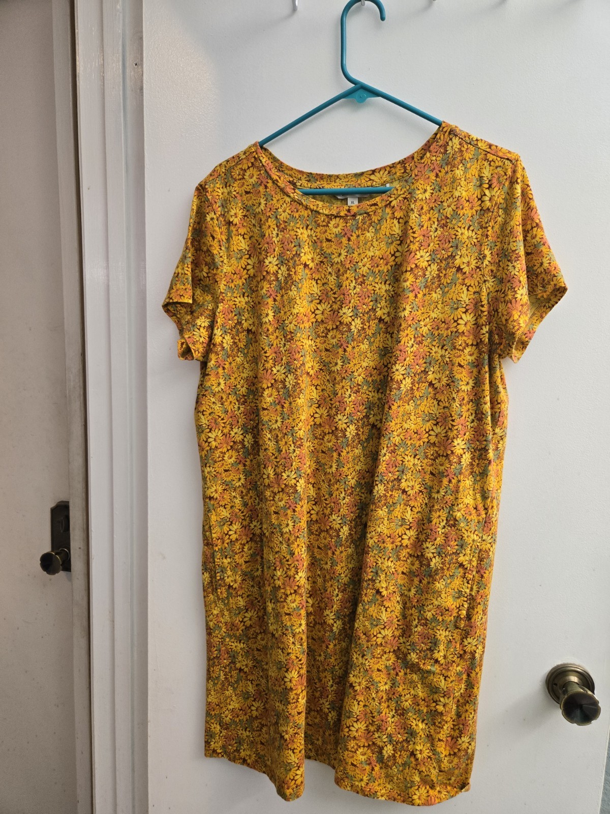 Toad&Co Women’s Yellow Floral Windmere II Dress Size XL Short Sleeve