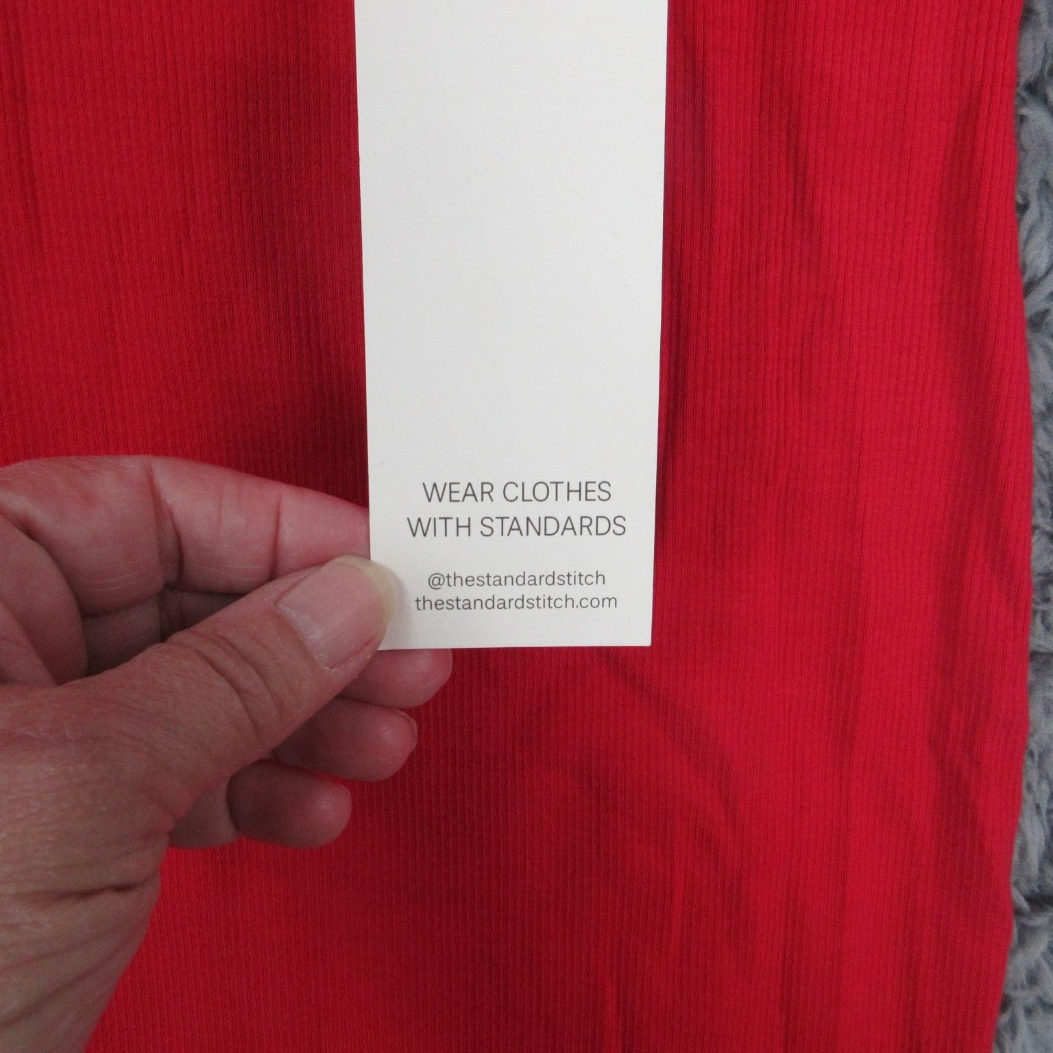 The Standard Stitch Dress Womens Large Ribbed Tank Midi Made in USA Tencel NWT