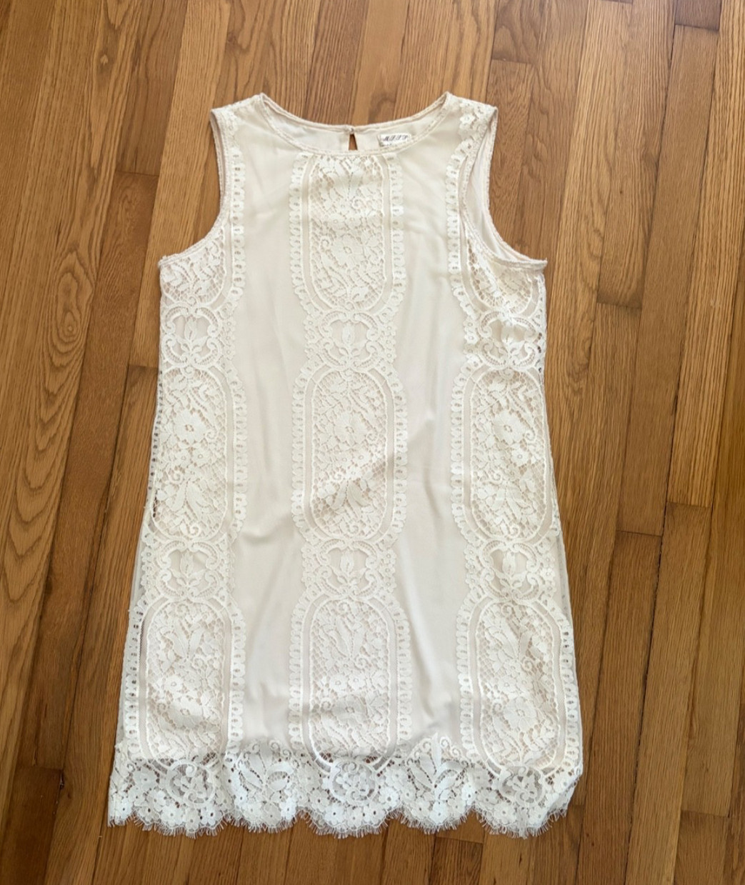 Lace Overlay Shift Dress
