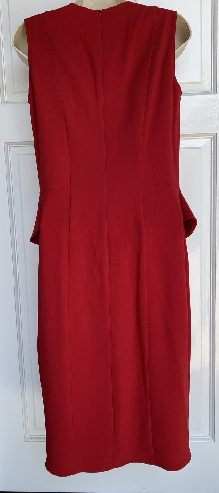 RealReal Ermanno Scervino Women’s V-Neck Red Peplum Dress M IT 42/44 US 6/8