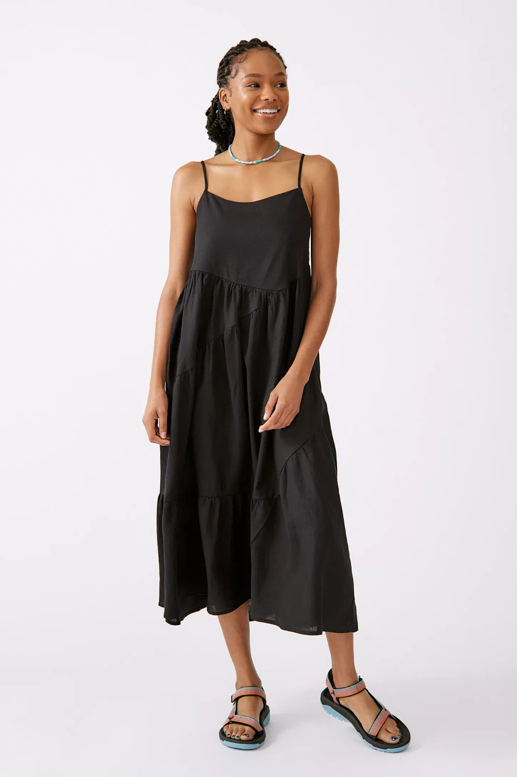 Lot of 2 Urban Outfitters XS Black Midi Dress