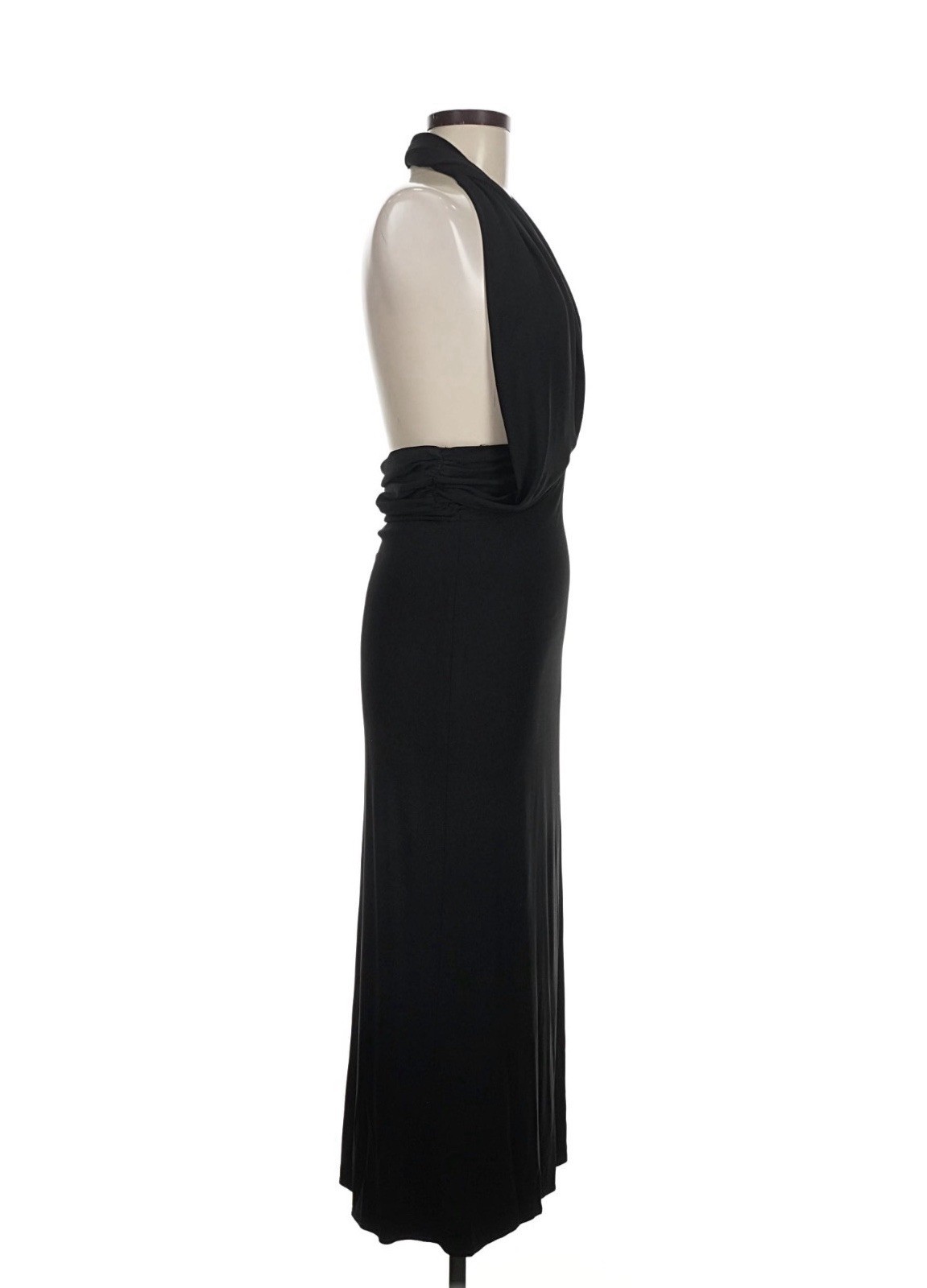 Ralph Lauren Collection Purple Label Black Silk Halter Backless Evening Gown 6