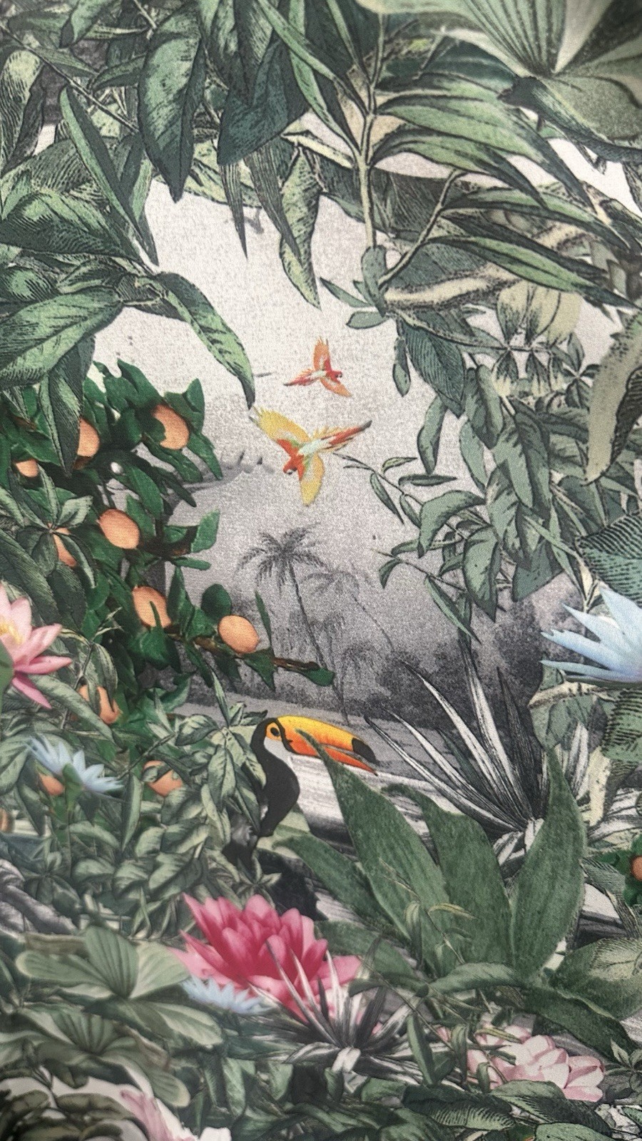 HM conscious collection tropical jungle printMaxi vacation dress parrots animal