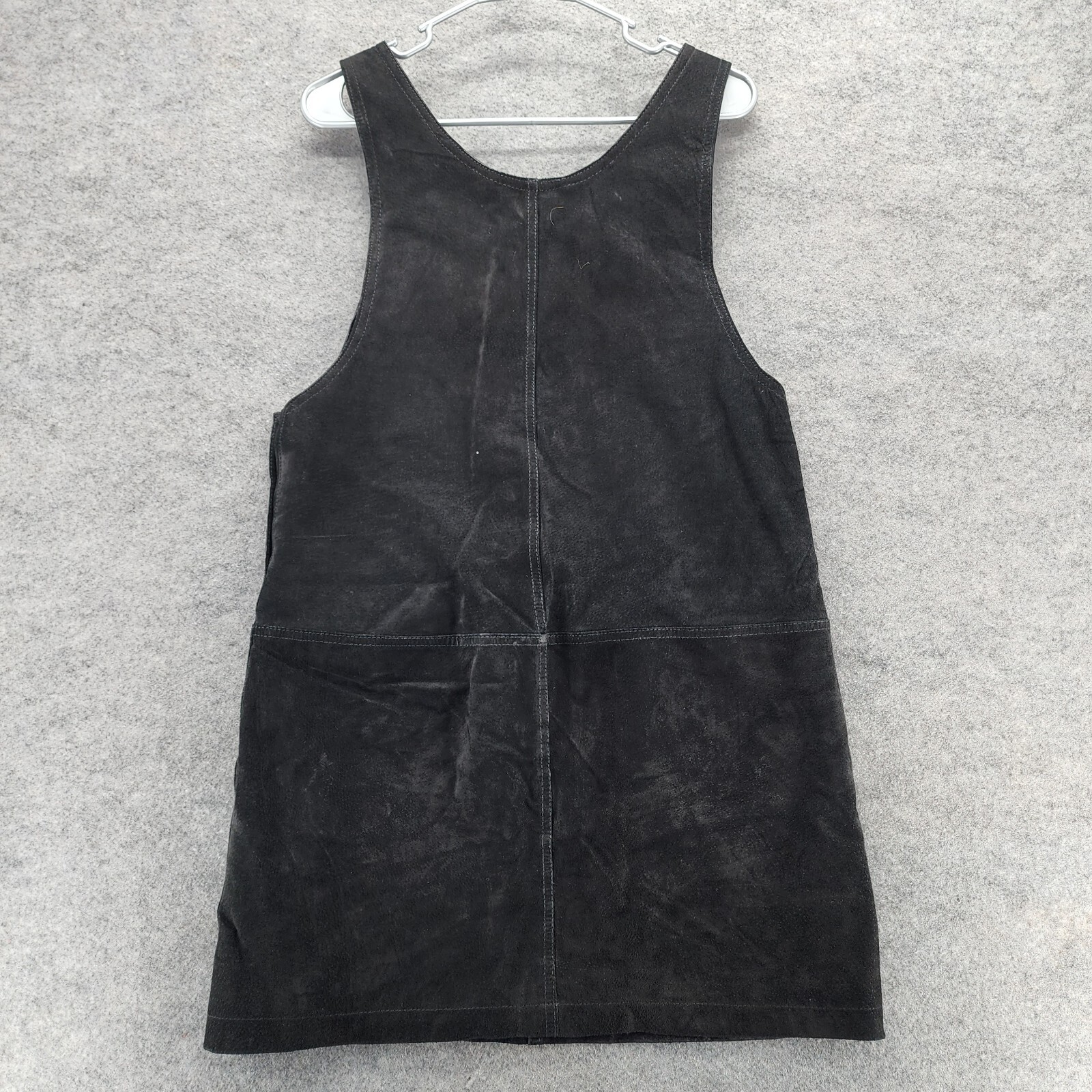 Metropolitan New York 10001 Leather Dress Womens 5/6 Black Sleeveless