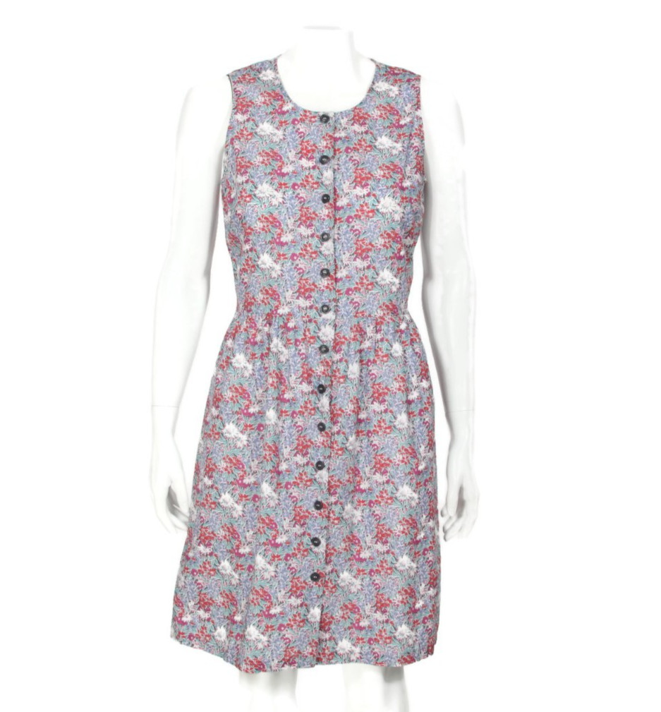 Vintage Cacharel Liberty of London Floral Button Front Cotton Dress sz 38 /321