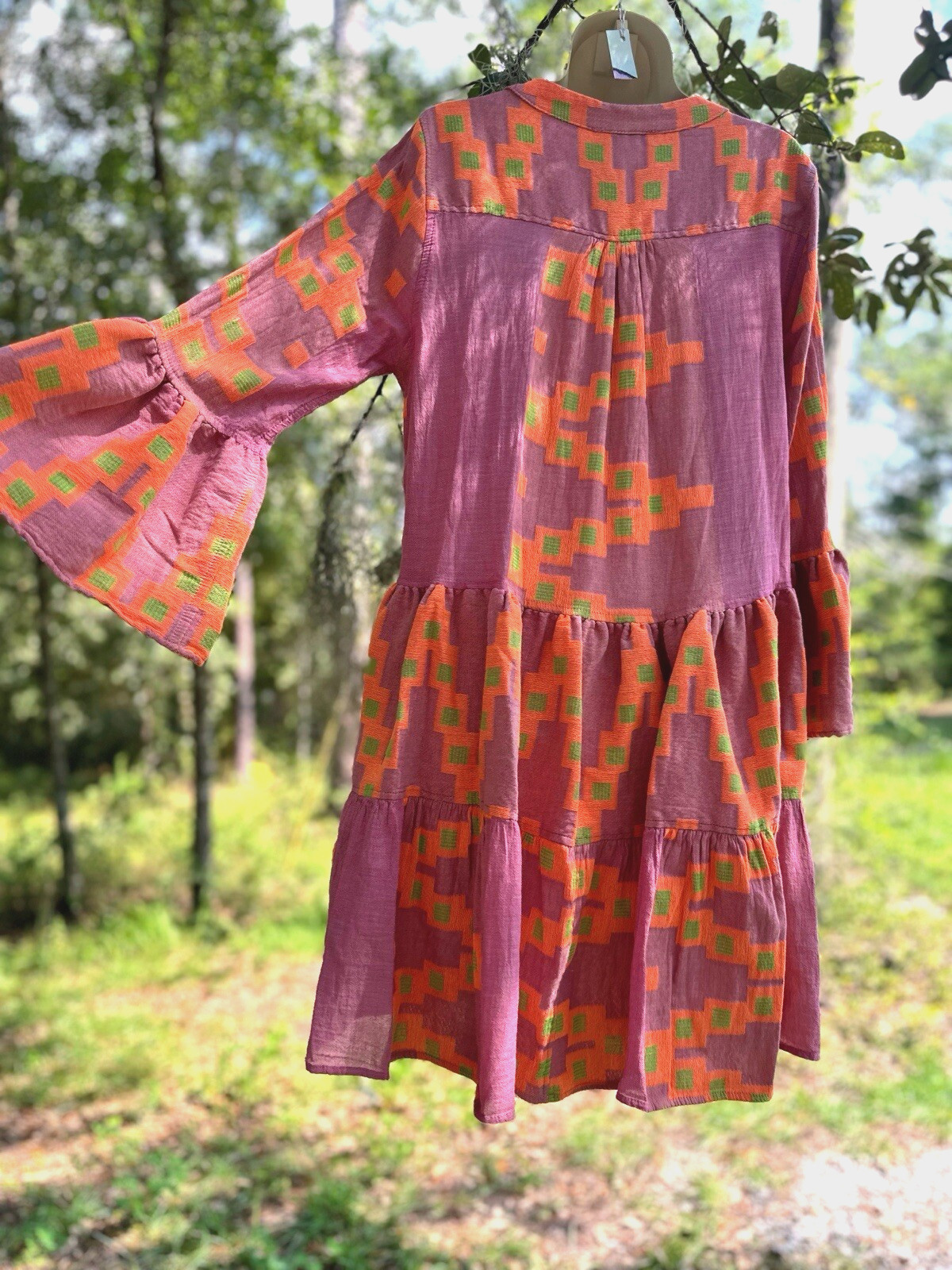 Devotion Twins Anthropologie Tunic Midi Short Dress Ella Boho Boutique SzXS Pink