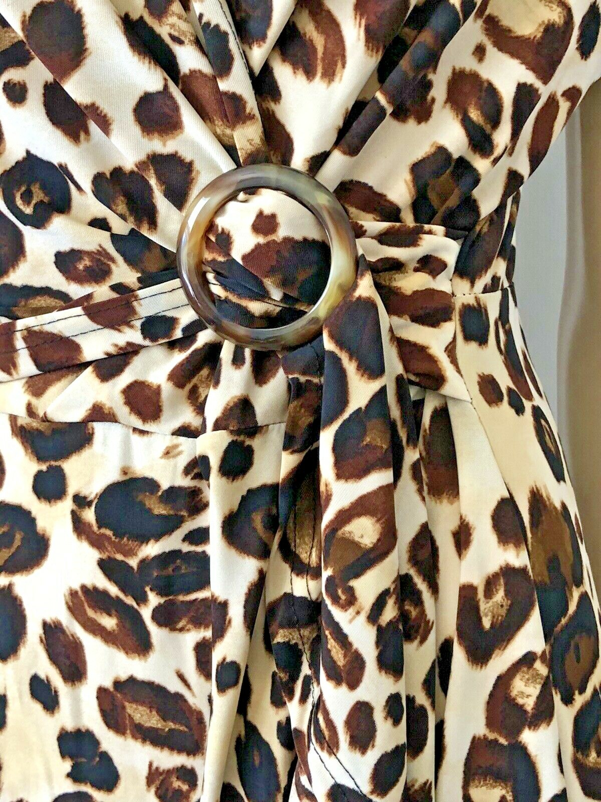 NWT MLLE GABRIELLE ANIMAL PRINT FAUX WRAP FULL LENGTH DRESS SIZE 2X