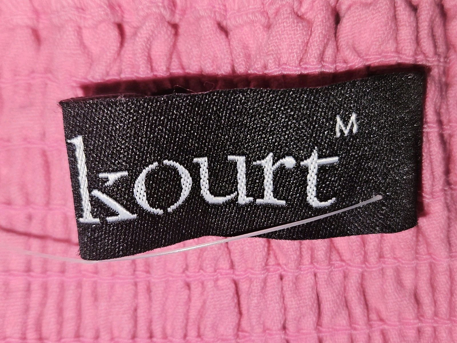 Kourt Pink Denim Corset Pleated Lele Babydoll Fit Flare Mini Dress Size Med NWT