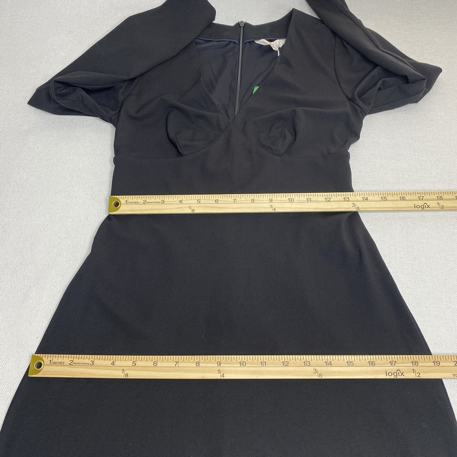 Boden V-neck Long Sleeve Classic Column Jersey Knit Midi Dress Size 4