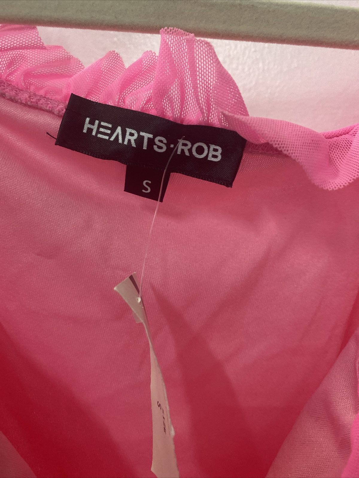 Hearts Rob Bodycon Dress-Pink – Ruffles Size Small NWT