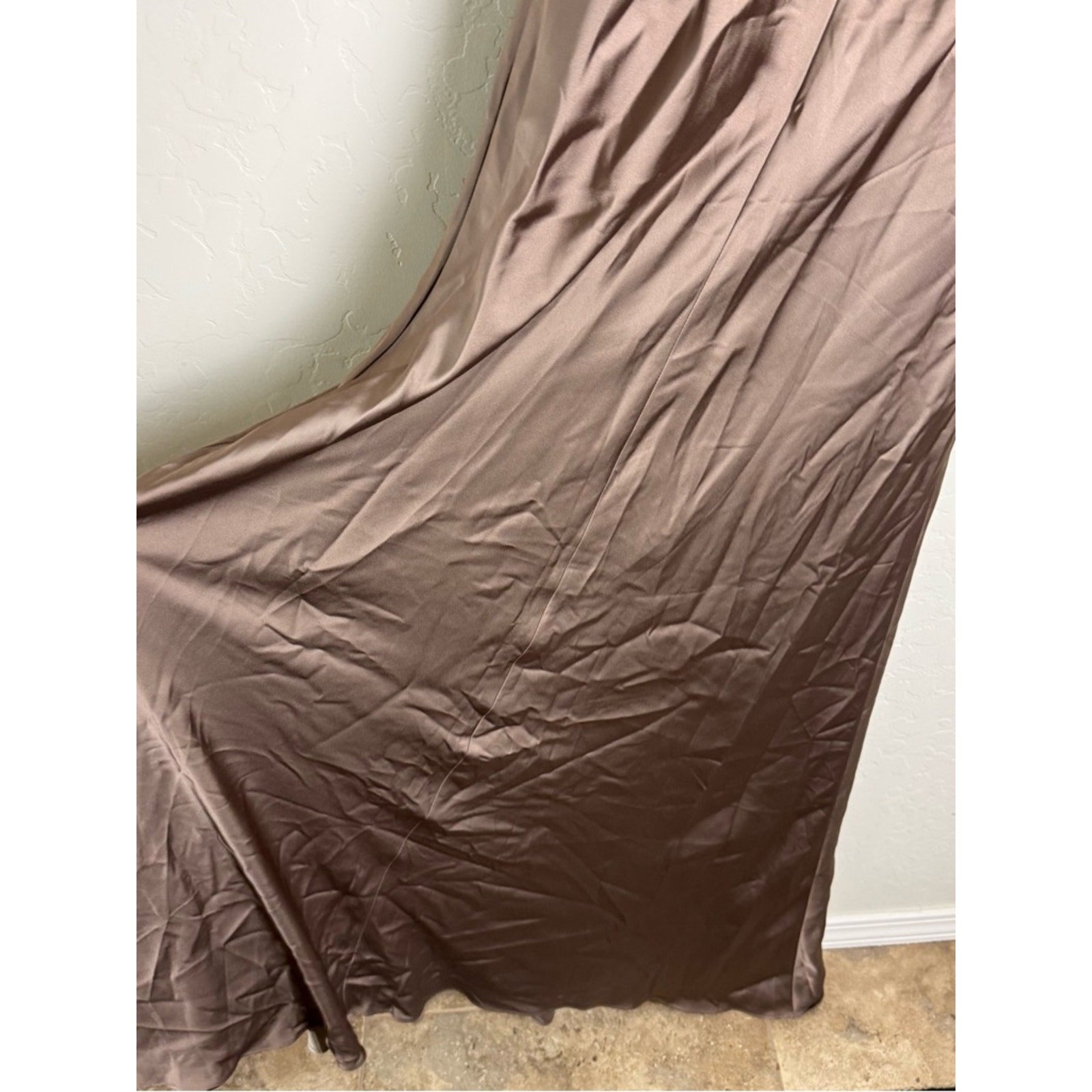 Birdy Grey Alex Dress Matte Satin Mocha Brown Large NWT