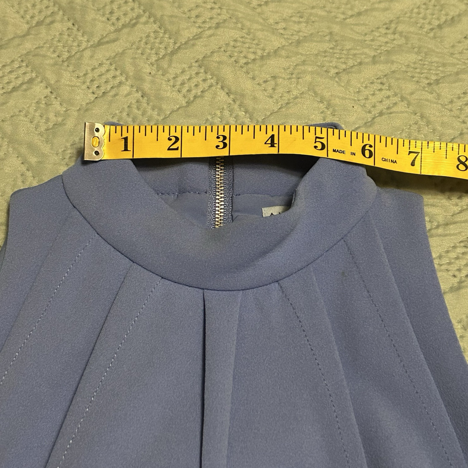 Antonio Melani Sleeveless Blue Turtle Neck Back Zipper Dress Size 4