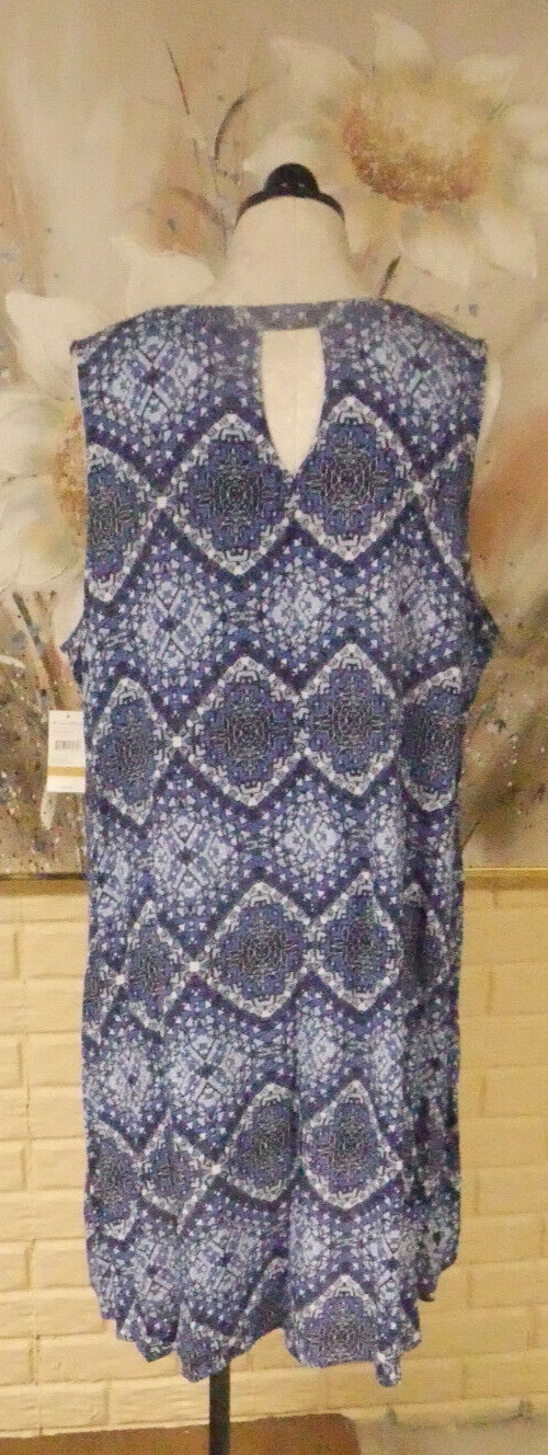 NWT ELEGANT STUDIO WORKS SZ 3X BLUE GRETCHEN DRESS