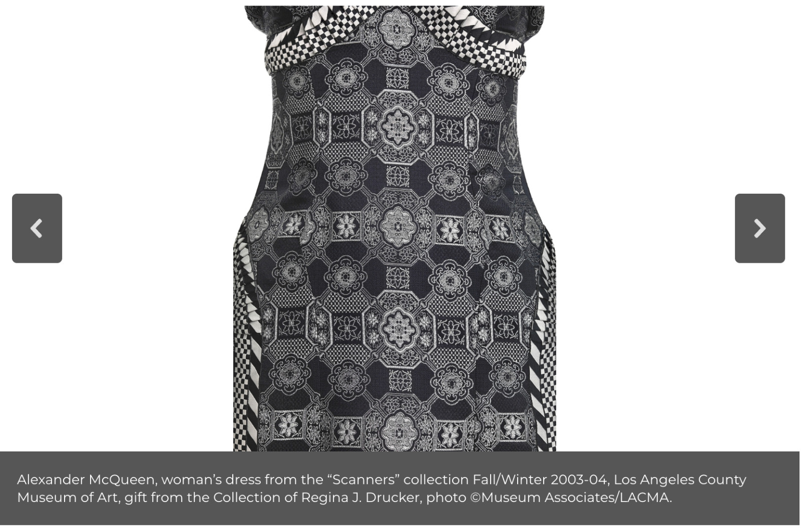 Alexander McQueen – “Scanners” Autumn/Winter 2003 Khakhama Brocade Silk Dress 40