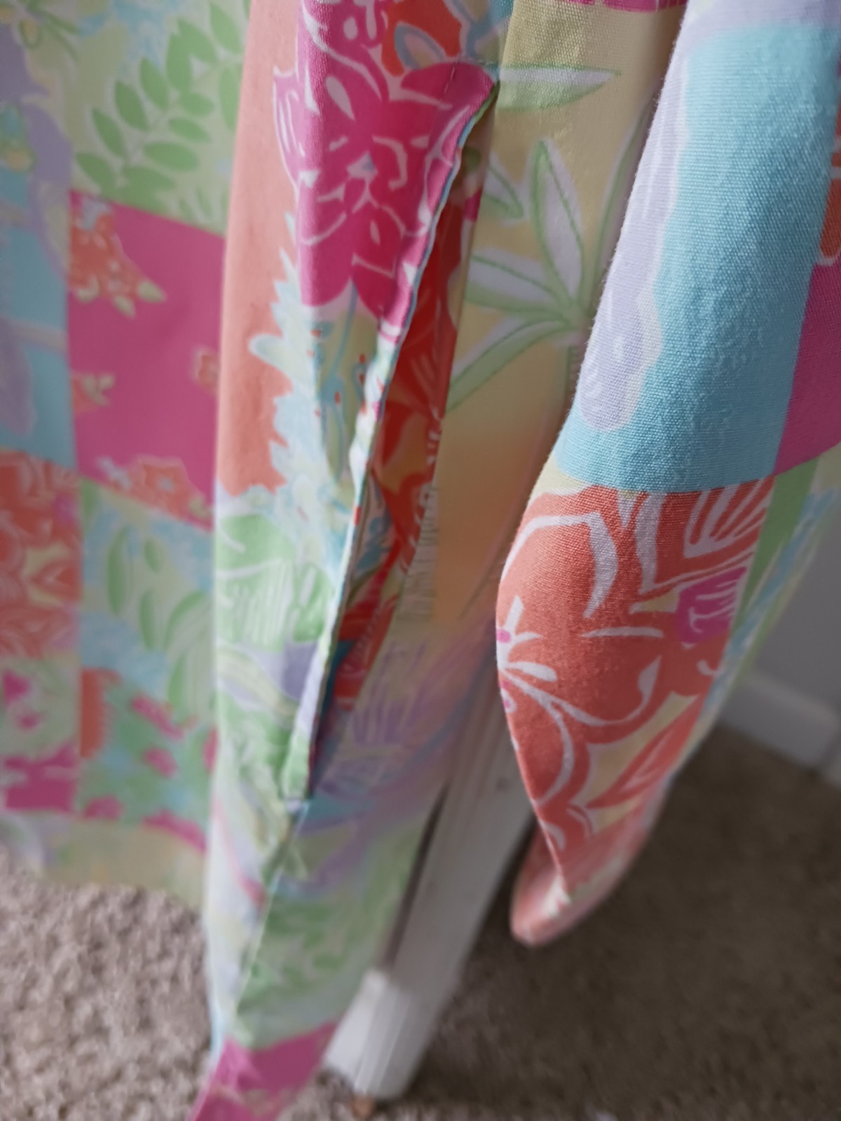Vintage Lilly Pulitzer White Label Patchwork Dress RARE Tropical