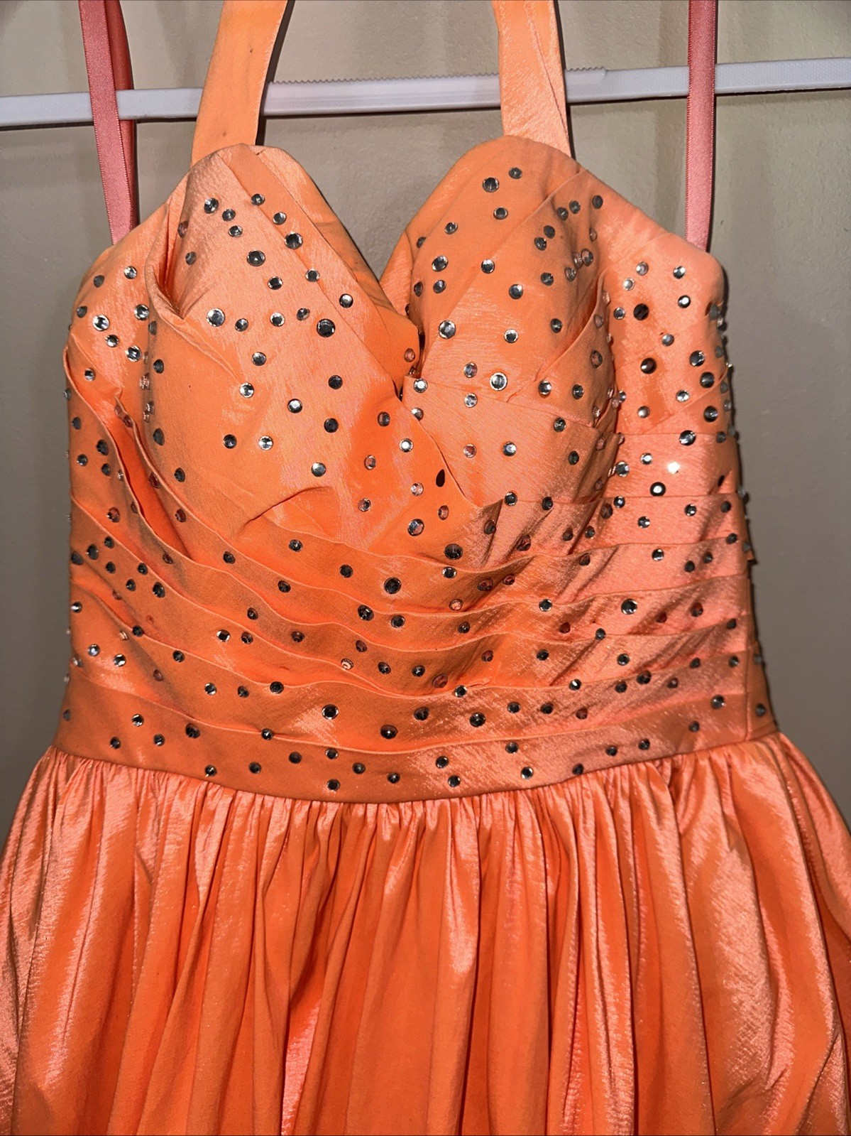 Gail McInnis Production Peach Sequin Junior /Sm Woman Dress Dance Cocktail Party