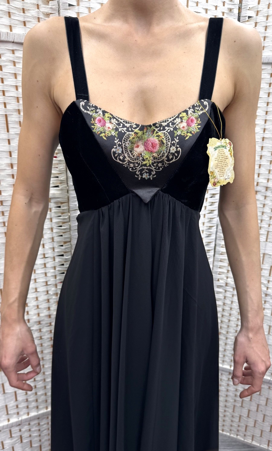 Michal Negrin Full Length Black Summer Dress Size – S –