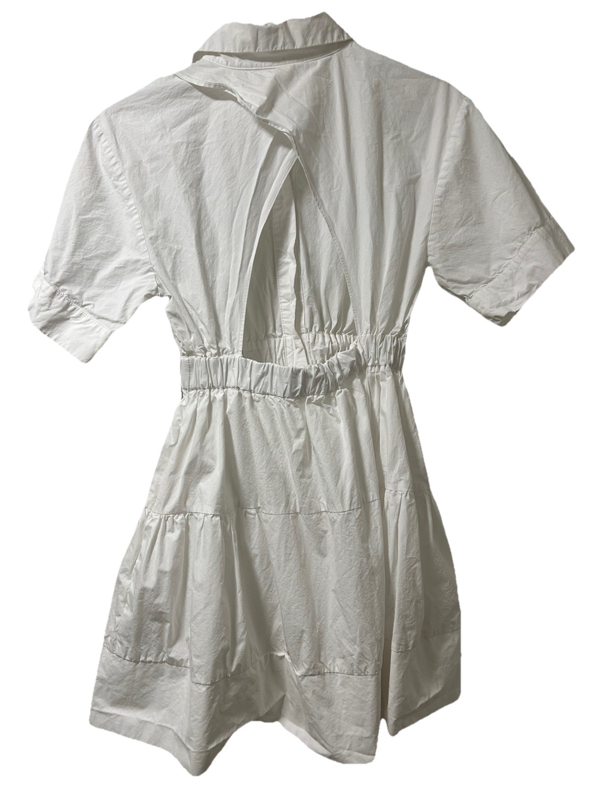 Olivaceous White Mini Size M with pockets cute open crisscross back