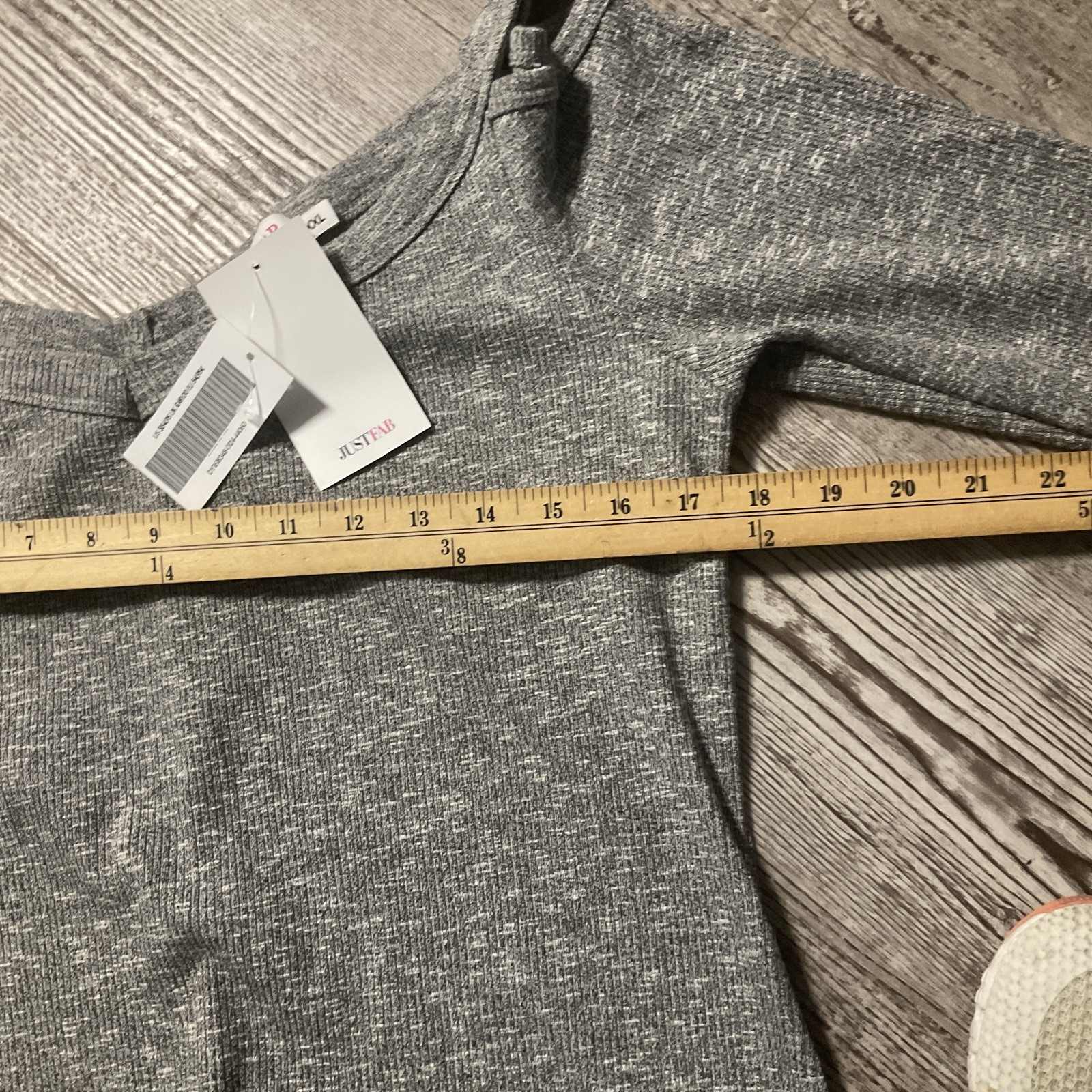 NWT JustFab Grey Ribbed Cold Shoulder Midi Dress – XXL – Long Sleeve with Slit