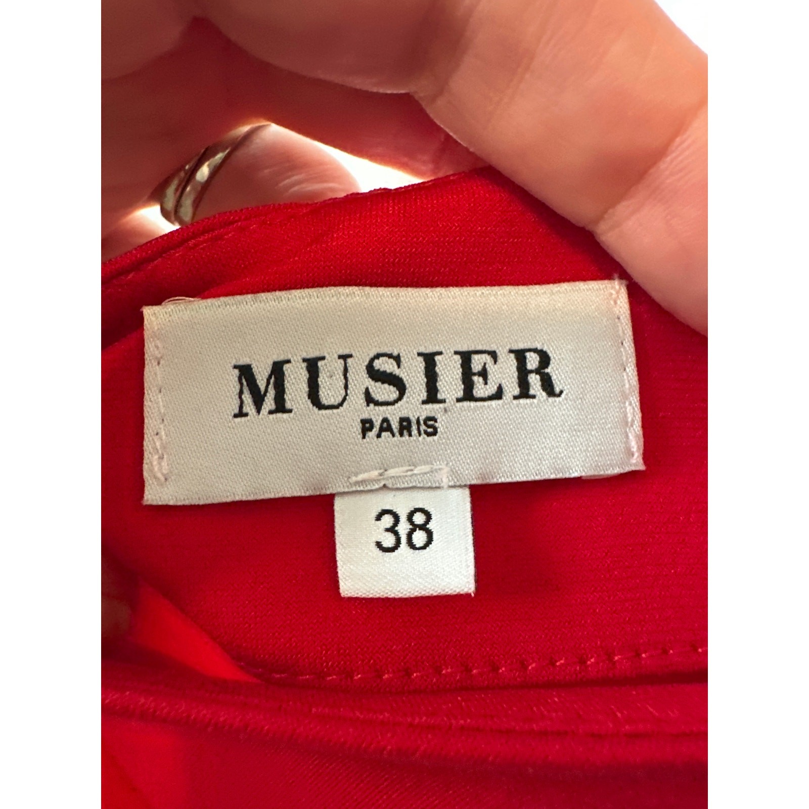 Musier Paris Iraklia Red Strappy Backless Midi Dress Size 6 / FR 38