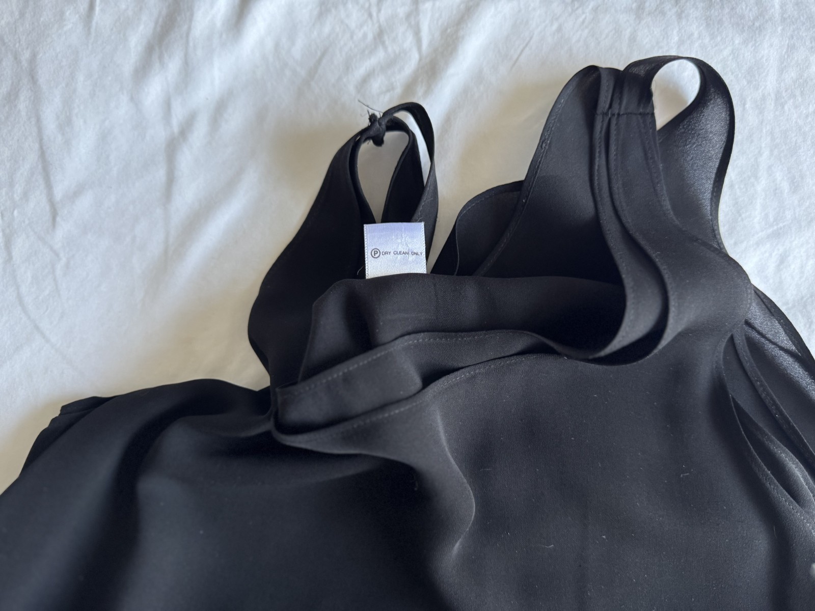 A|X Armani Exchange Vintage 90’s Black Silk Tank Swing Dress Size M