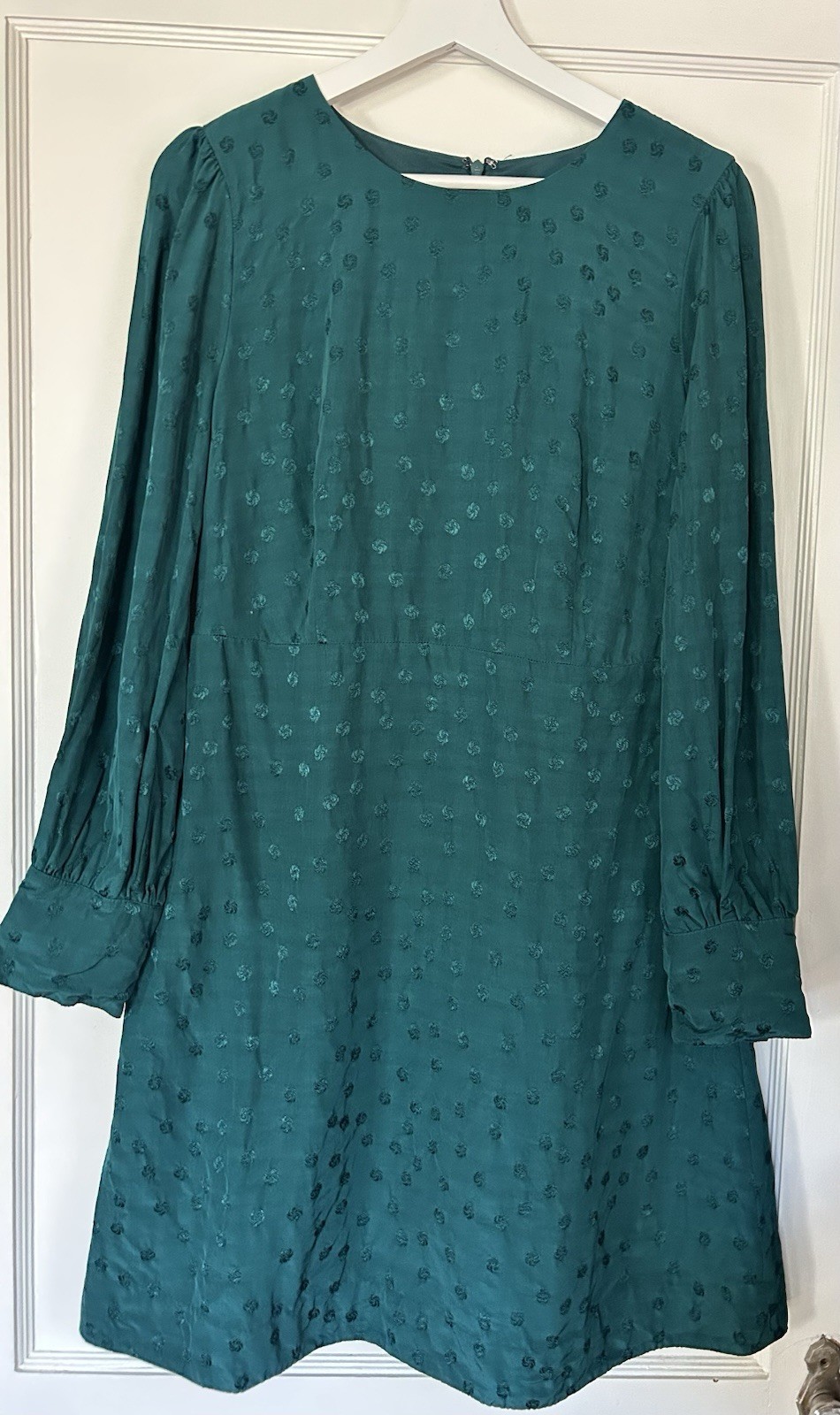JCREW PARTY DRESS GREEN WOMEN’S 10 COVERED BUTTONS