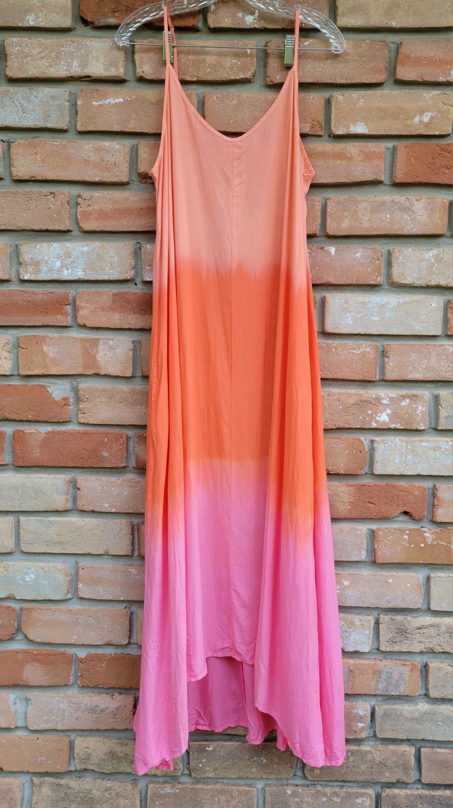 NWT Mud Pie Women’s Malone Tie Dye Maxi Pink Dress Sz Large Pockets *Read*