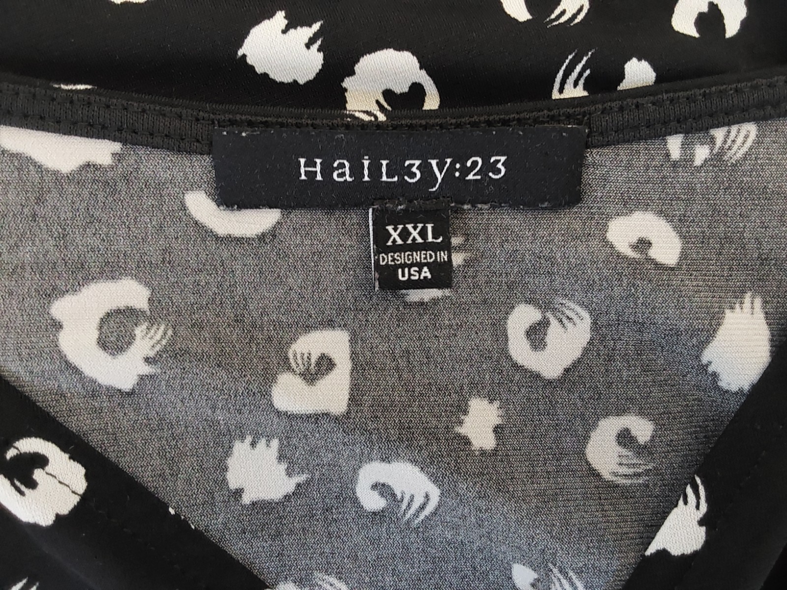 Hail3y:23 Women’s Black & White Leopard Print Tie-Side Dress / Size XXL / EUC