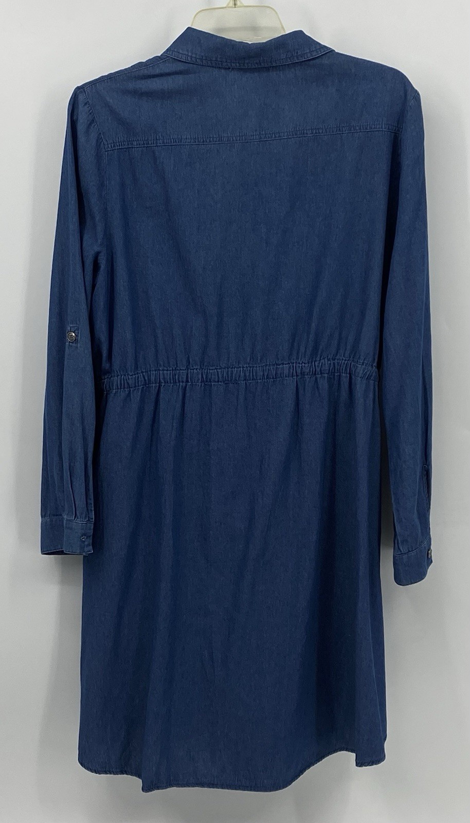 Ninexis Preowned Womens Long Sleeve Denim Dress Blue Size M EUC