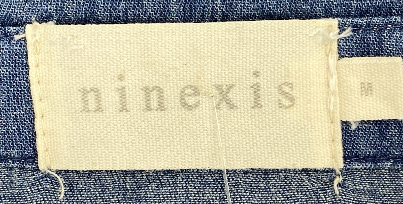 Ninexis Preowned Womens Long Sleeve Denim Dress Blue Size M EUC