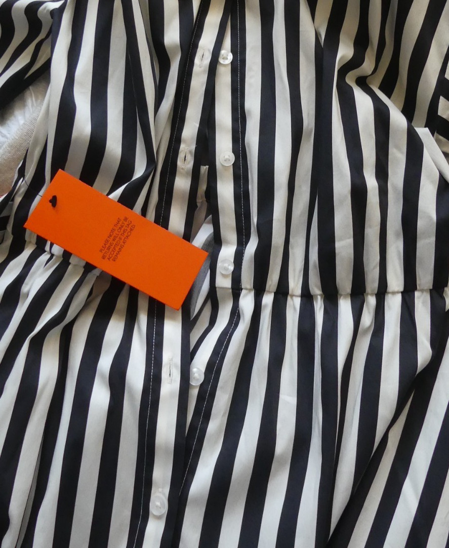 Simon Miller Maxi Inna Poplin Dress Black White Striped US Med Style # W45793170