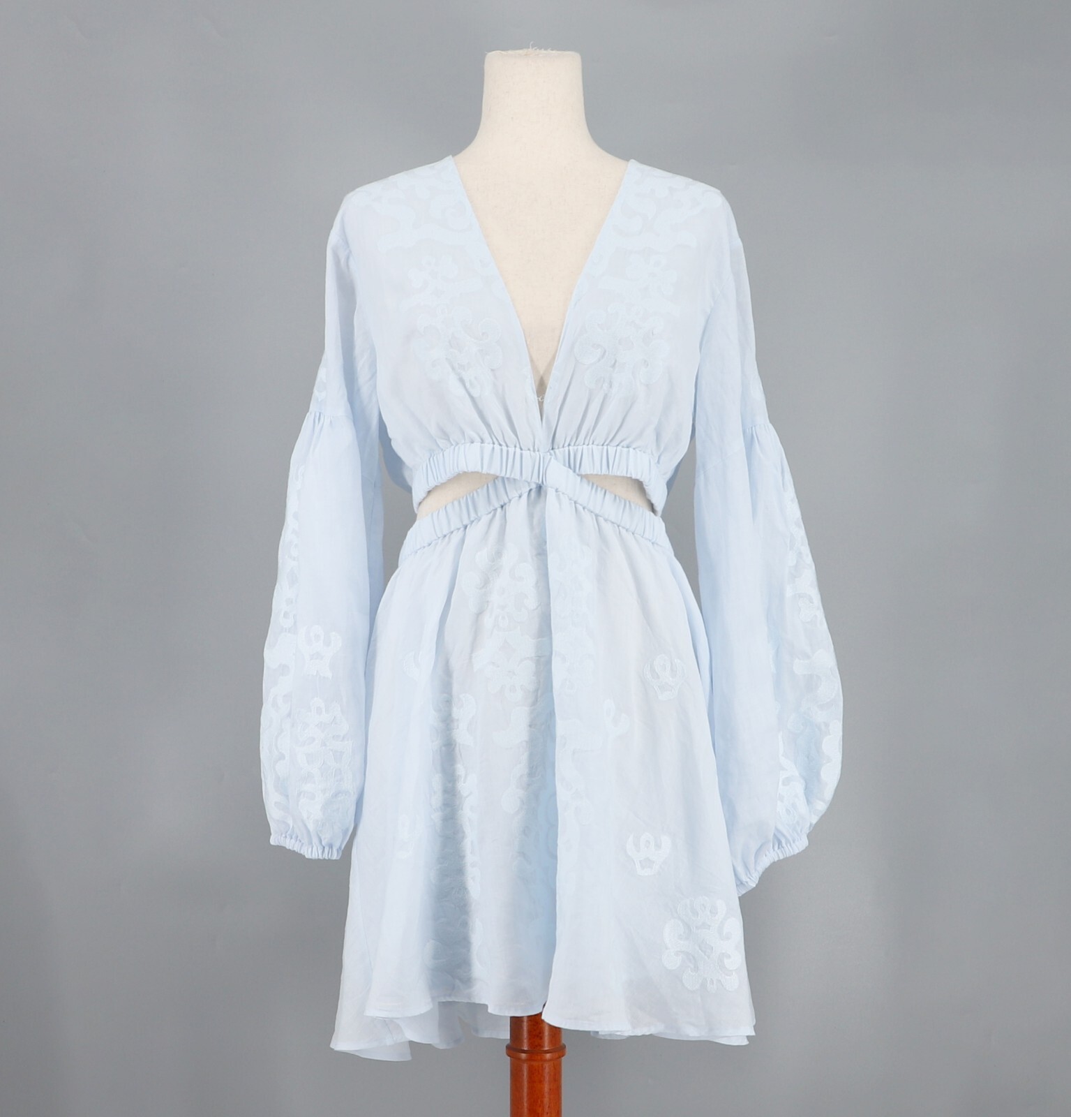A.L.C $695 Irene Mini Dress Cut-Out Back in Ice Water Blue Size 10