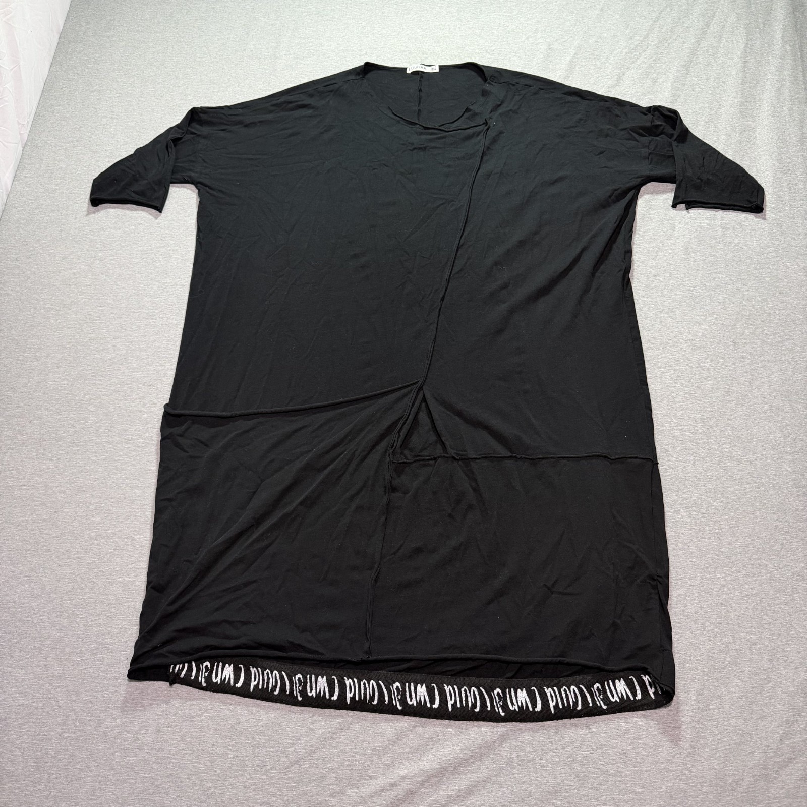 Luukaa Shift Dress Women’s 14 Dark Minimalist Indie Chic Preppy Lounge Black