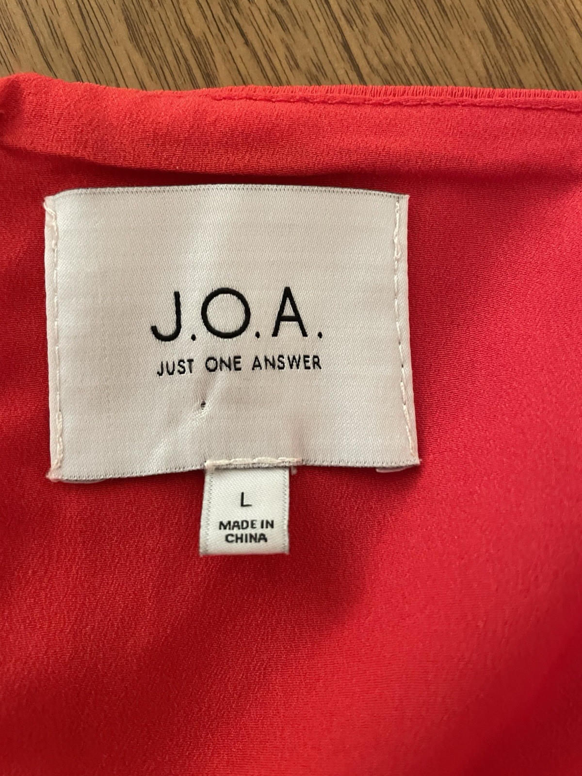 J.O.A Size L Red Orange Mini Dress super great quality