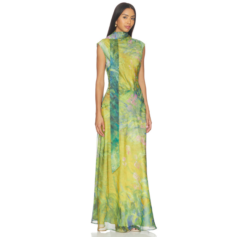 Yellow The Label Irises Monet Maxi Dress – Path Of Irises