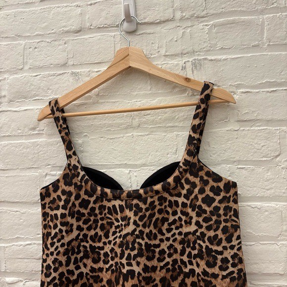 Anthropologie || Dhruv Kapoor Leopard Neoprene Scuba Mini Dress Small