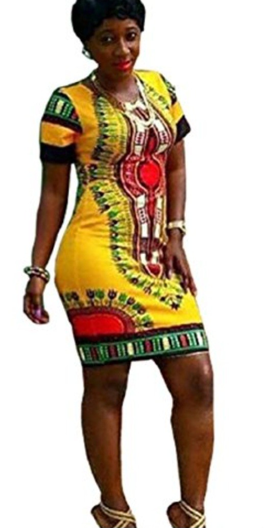 Dashiki Print Rayon dress One Size Fits Most. Stretchy Spandex Material