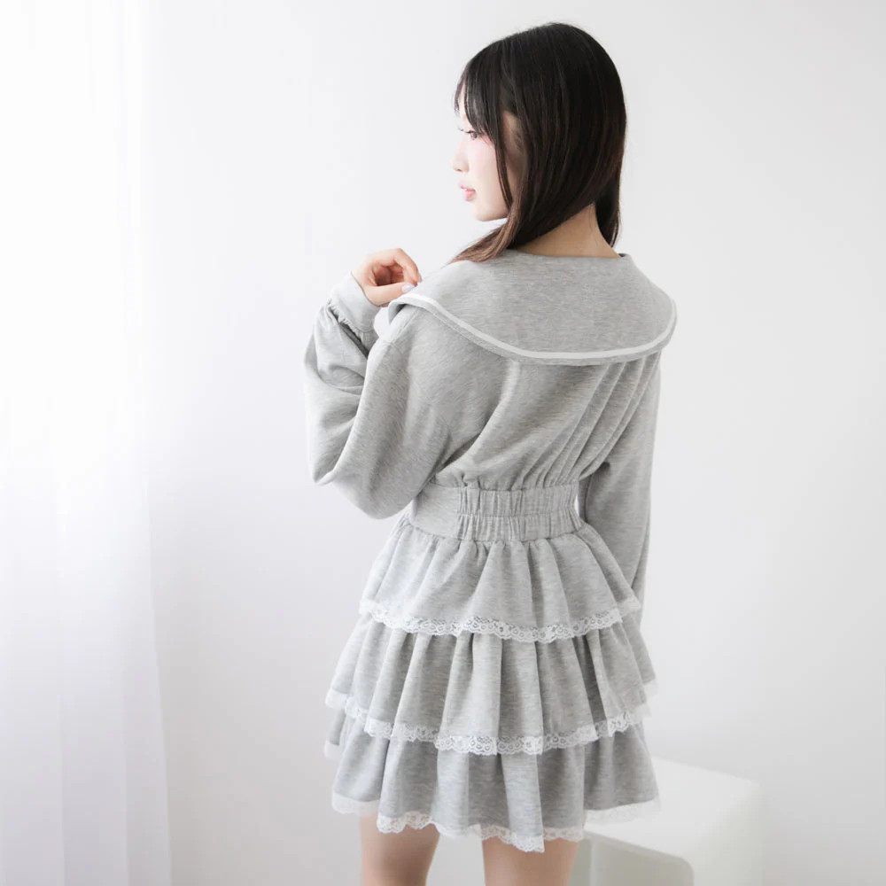 Thanksgiving Sale Target Half Zip Tiered Ruffled Mini Dress Jirai New