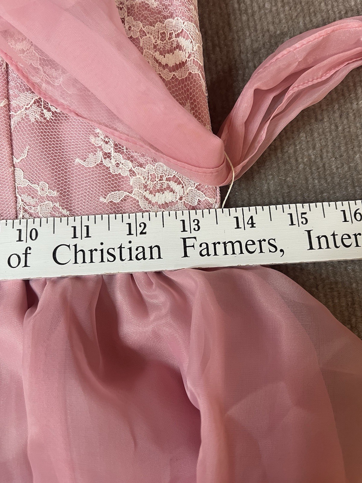 Vintage Dress 8 S Ruffle Sheer Nylon Tea Peasant Prairie Cottage Gypsy Cosplay