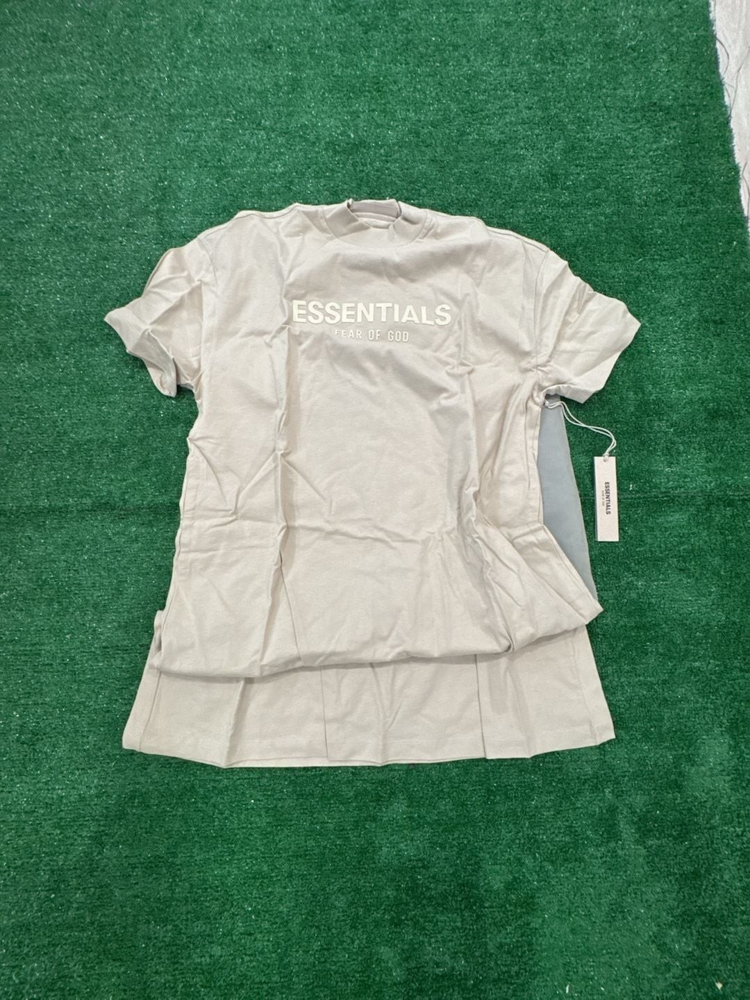 Fear of God Essentials Tee Dress in Smoke/Wheat Sz S