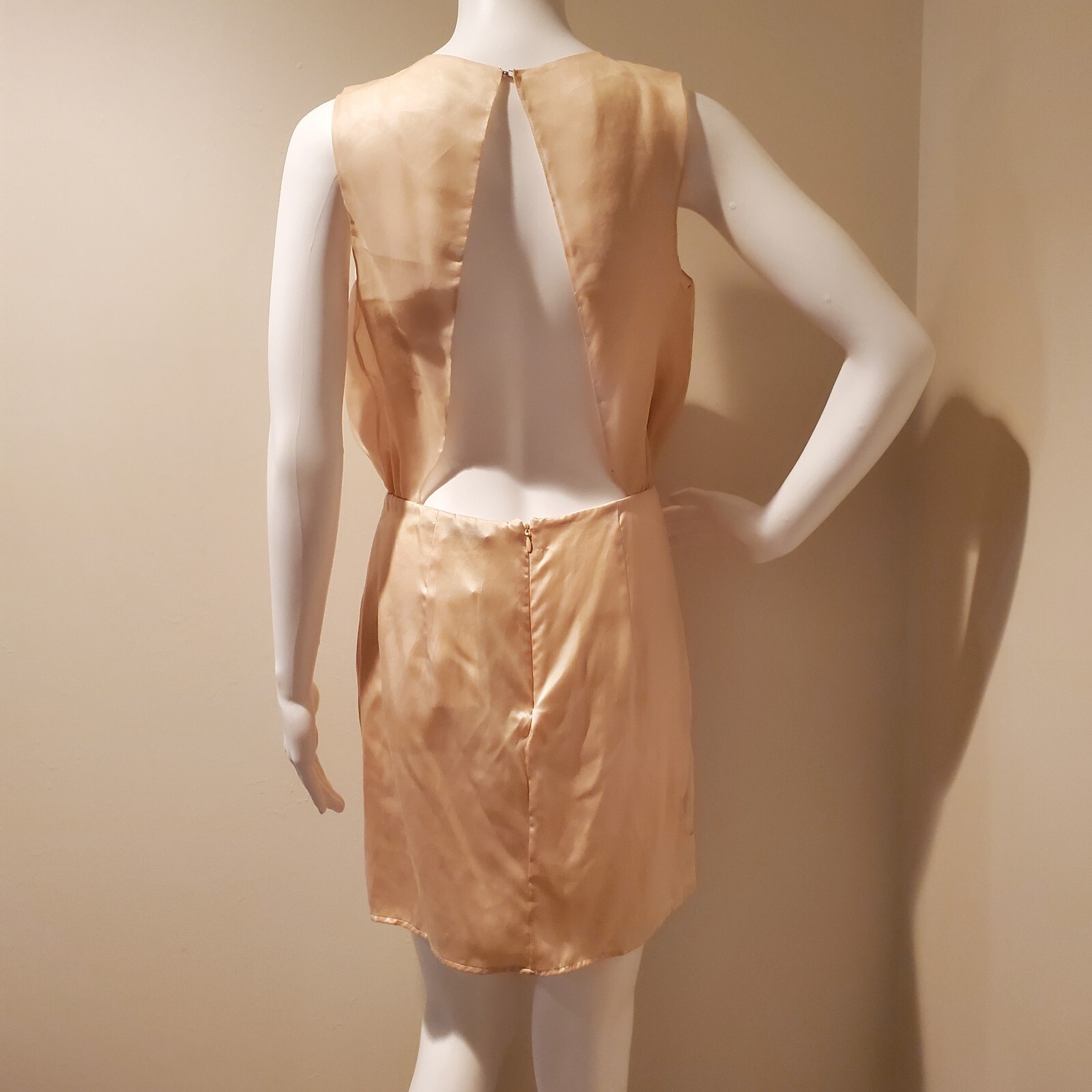 NWT Opening Ceremony Silk Cutout Back Dress Pale Pink S