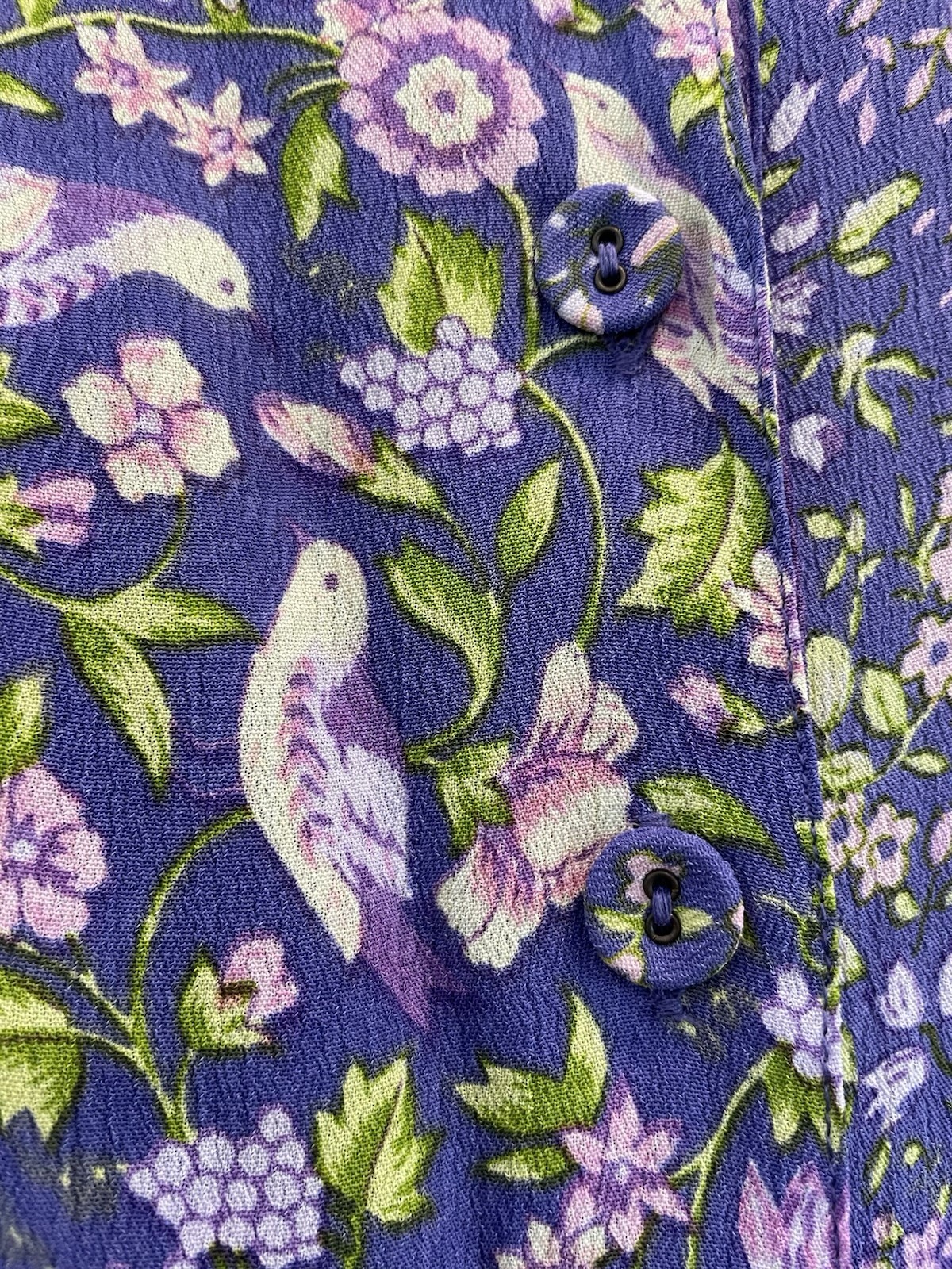 April Cornell Lilac Multicolor Sleeveless Button Up Cottagecore Rayon Dress~XXS