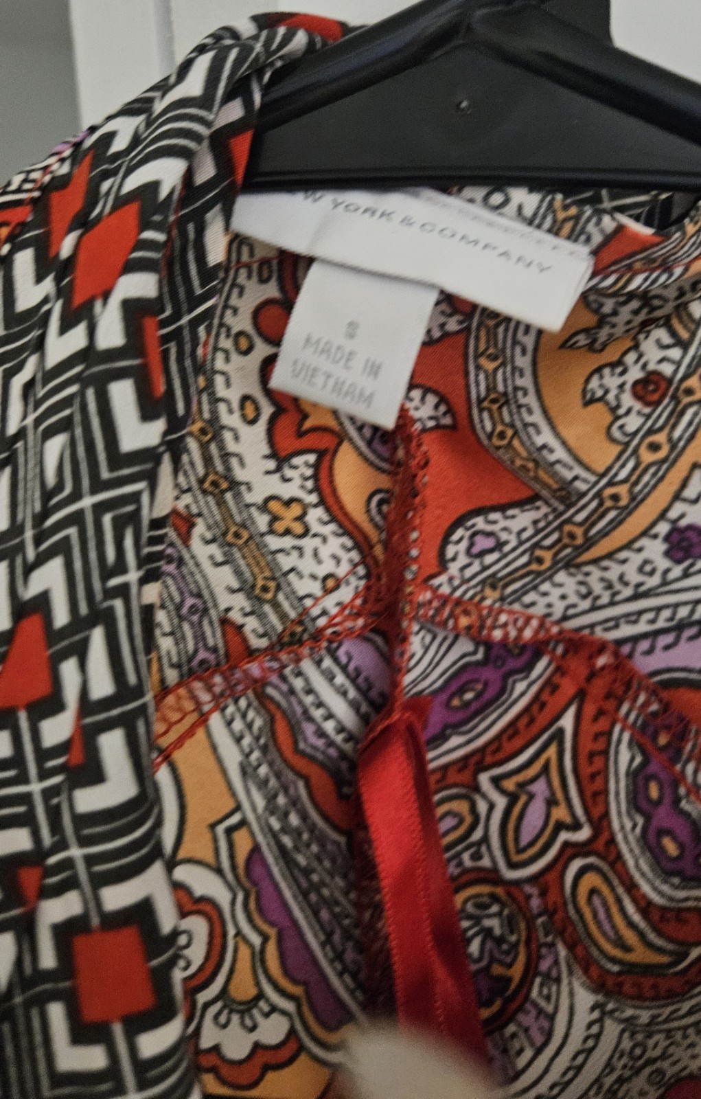 New York & Company Five Way Versatile Paisley Dress Size Small