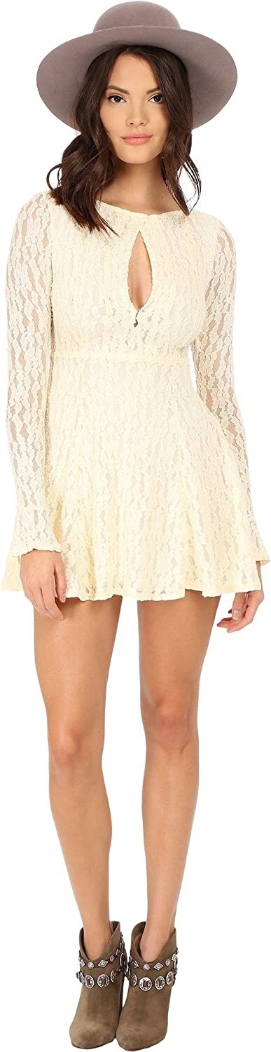 Free People Women’s 241027 Teen Witch Lace Dress Shearling Size S