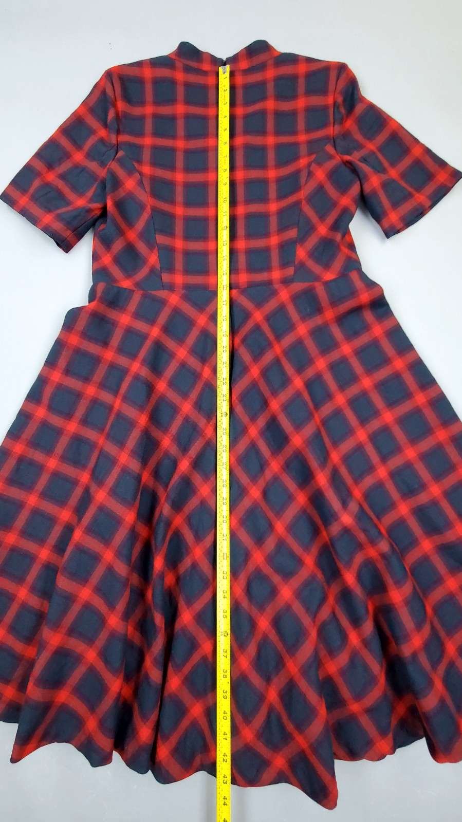 Pendleton 100% Wool Red Plaid Cunningham Tartan Jumper Lined Dress USA Made 14