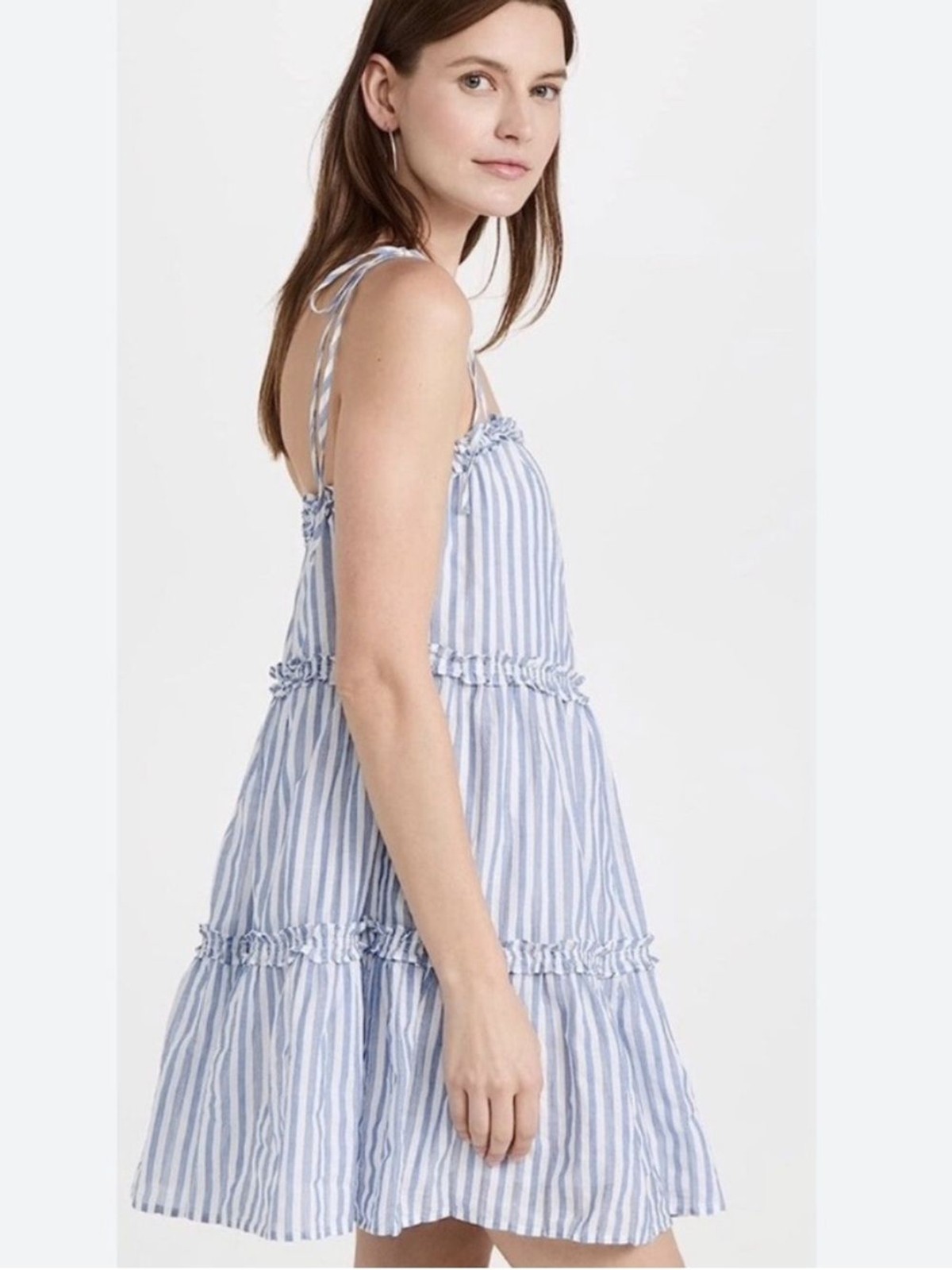 Rails Caralyn Lighthouse Striped Tiered MiniDress Coastal Beach Summer Coverup M